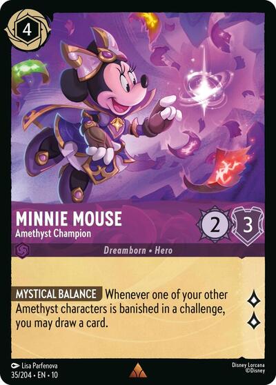 Minnie Mouse - Amethyst Champion - Cold Foil (Whispers in the Well)(10-035/204)(R)