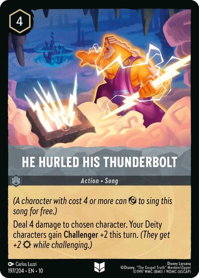 He Hurled His Thunderbolt - Cold Foil (Whispers in the Well)(10-197/204)(U)