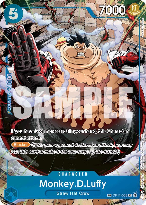 Monkey.D.Luffy - OP11-058 - Treasure Rare - Foil (Carrying On His Will)(OP11-058)(TR)