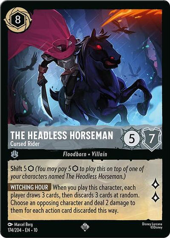 The Headless Horseman - Cursed Rider - Cold Foil (Whispers in the Well)(10-174/204)(SR)