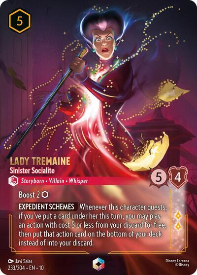 Lady Tremaine - Sinister Socialite (Enchanted) - Holofoil (Whispers in the Well)(10-233/204)(E)