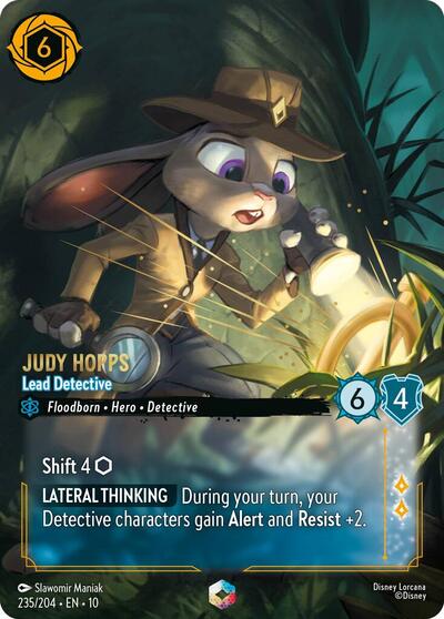 Judy Hopps - Lead Detective (Enchanted) - Holofoil (Whispers in the Well)(10-235/204)(E)