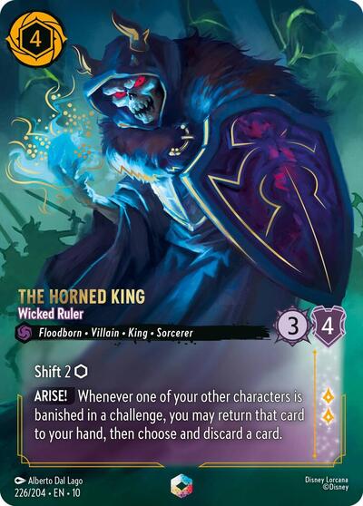 The Horned King - Wicked Ruler (Enchanted) - Holofoil (Whispers in the Well)(10-226/204)(E)