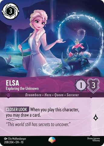 Elsa - Exploring the Unknown - Holofoil (Whispers in the Well)(10-208/204)(EP)