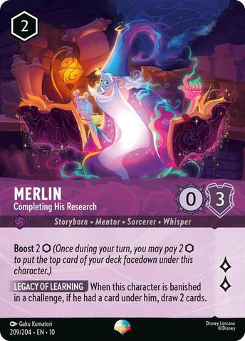 Merlin - Completing His Research - Holofoil (Whispers in the Well)(10-209/204)(EP)