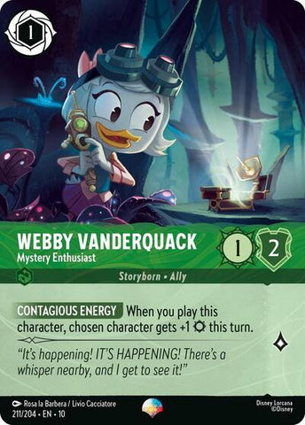 Webby Vanderquack - Mystery Enthusiast - Holofoil (Whispers in the Well)(10-211/204)(EP)