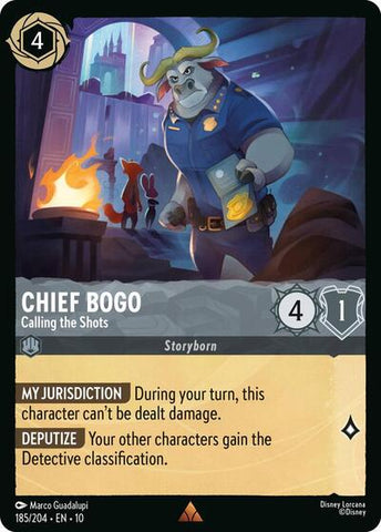 Chief Bogo - Calling the Shots - Cold Foil (Whispers in the Well)(10-185/204)(R)