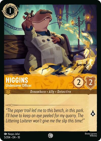 Higgins - Undercover Officer - Cold Foil (Whispers in the Well)(10-005/204)(C)