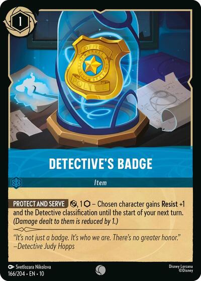 Detective's Badge - Cold Foil (Whispers in the Well)(10-166/204)(C)