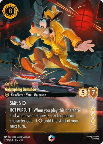 Goofy - Galumphing Gumshoe (Enchanted) - Holofoil (Whispers in the Well)(10-223/204)(E)
