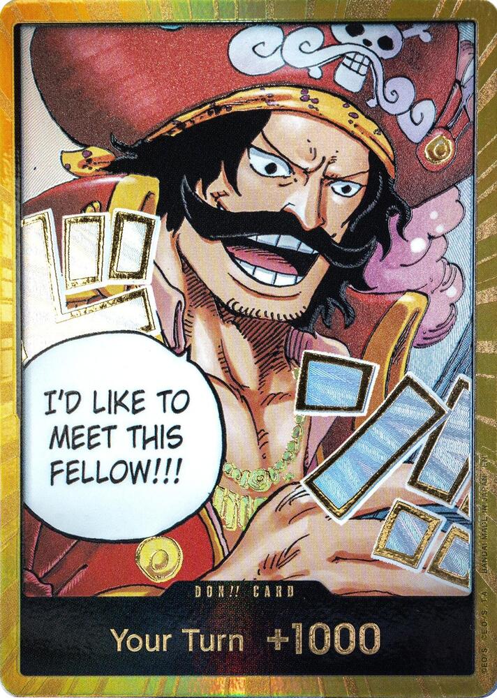 DON!! Card (Gol.D.Roger) - Gold - Foil (Carrying On His Will)()(DON!!)