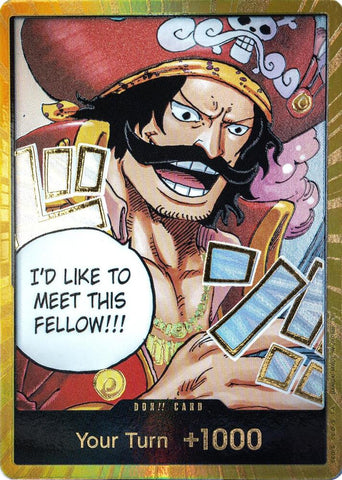 DON!! Card (Gol.D.Roger) - Gold - Foil (Carrying On His Will)()(DON!!)