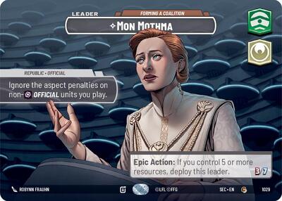 Mon Mothma, Forming a Coalition (Showcase) - Foil (Secrets of Power)(SEC-1029/1167)(C)