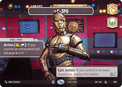 C-3PO, Human-Cyborg Relations (Showcase) - Foil (Secrets of Power)(SEC-1035/1167)(C)