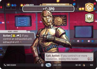 C-3PO, Human-Cyborg Relations (Showcase) - Foil (Secrets of Power)(SEC-1035/1167)(C)