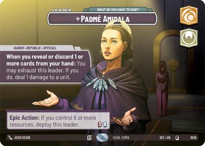 Padme Amidala, What Do You Have to Hide? (Showcase) - Foil (Secrets of Power)(SEC-1036/1167)(S)