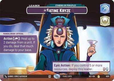 Satine Kryze, Standing on Principles (Showcase) - Foil (Secrets of Power)(SEC-1025/1167)(R)