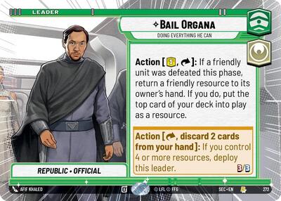 Bail Organa, Doing Everything He Can (Hyperspace) (Secrets of Power)(SEC-0272/1167)(R)