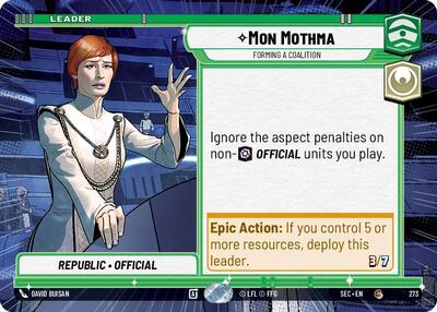 Mon Mothma, Forming a Coalition (Hyperspace) (Secrets of Power)(SEC-0273/1167)(C)