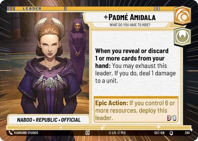 Padmé Amidala, What Do You Have to Hide? (Hyperspace) (Secrets of Power)(SEC-0280/1167)(S)