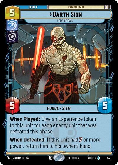Darth Sion, Lord of Pain (Foil) - Foil (Secrets of Power)(SEC-0545/1167)(L)
