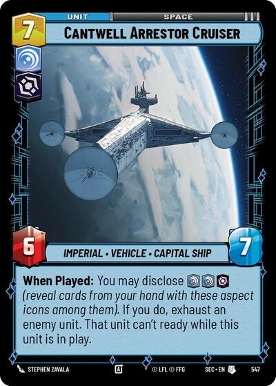 Cantwell Arrestor Cruiser (Foil) - Foil (Secrets of Power)(SEC-0547/1167)(U)