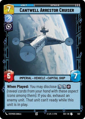 Cantwell Arrestor Cruiser (Foil) - Foil (Secrets of Power)(SEC-0547/1167)(U)