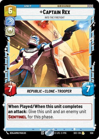 Captain Rex, Into the Firefight (Foil) - Foil (Secrets of Power)(SEC-0558/1167)(R)