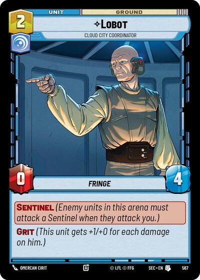 Lobot, Cloud City Coordinator (Foil) - Foil (Secrets of Power)(SEC-0567/1167)(U)