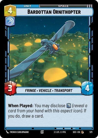 Bardottan Ornithopter (Foil) - Foil (Secrets of Power)(SEC-0571/1167)(C)