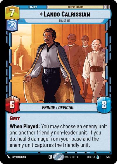 Lando Calrissian, Trust Me (Foil) - Foil (Secrets of Power)(SEC-0578/1167)(L)