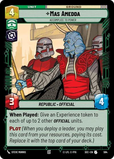 Mas Amedda, Accomplice to Power (Foil) - Foil (Secrets of Power)(SEC-0594/1167)(U)