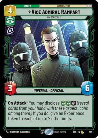 Vice Admiral Rampart, On Schedule (Foil) - Foil (Secrets of Power)(SEC-0595/1167)(R)