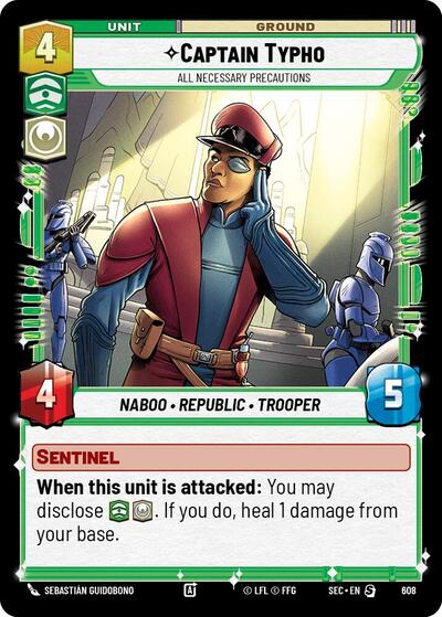 Captain Typho, All Necessary Precautions (Foil) - Foil (Secrets of Power)(SEC-0608/1167)(S)