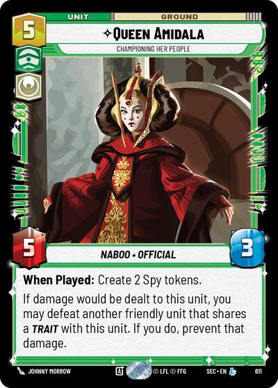 Queen Amidala, Championing Her People (Foil) - Foil (Secrets of Power)(SEC-0611/1167)(L)