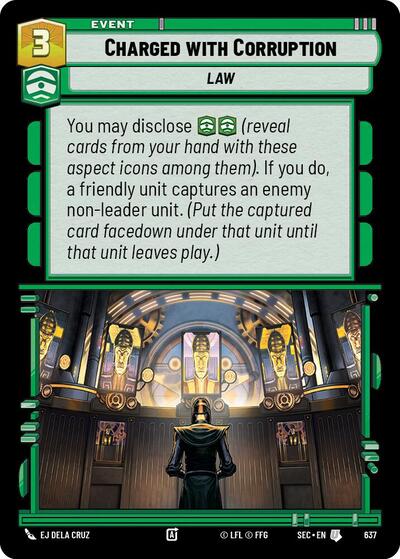 Charged with Corruption (Foil) - Foil (Secrets of Power)(SEC-0637/1167)(U)