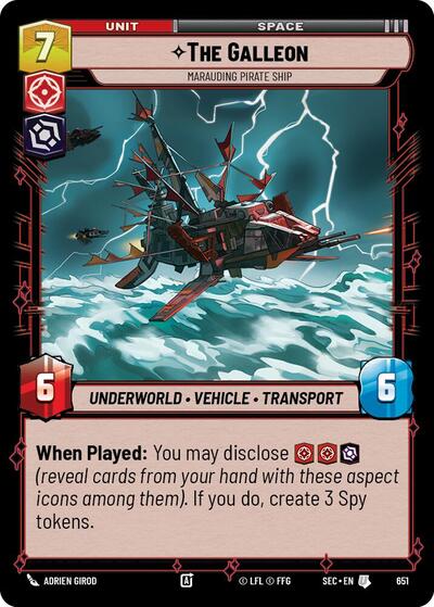 The Galleon, Marauding Pirate Ship (Foil) - Foil (Secrets of Power)(SEC-0651/1167)(U)