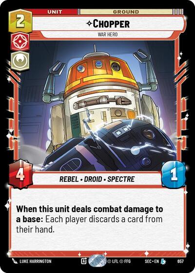Chopper, War Hero (Foil) - Foil (Secrets of Power)(SEC-0657/1167)(L)