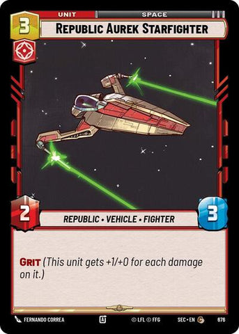 Republic Aurek Starfighter (Foil) - Foil (Secrets of Power)(SEC-0676/1167)(C)
