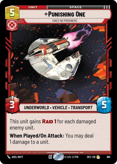 Punishing One, Takes No Prisoners (Foil) - Foil (Secrets of Power)(SEC-0681/1167)(R)