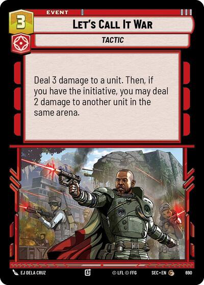 Let's Call It War (Foil) - Foil (Secrets of Power)(SEC-0690/1167)(C)