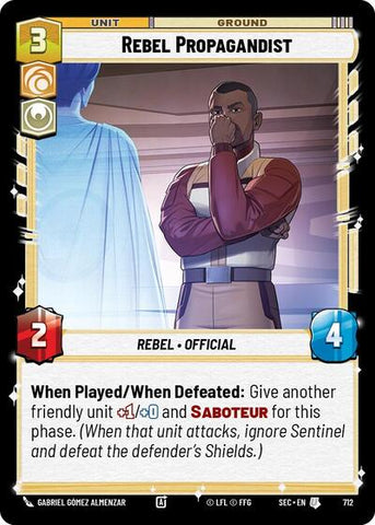 Rebel Propagandist (Foil) - Foil (Secrets of Power)(SEC-0712/1167)(U)