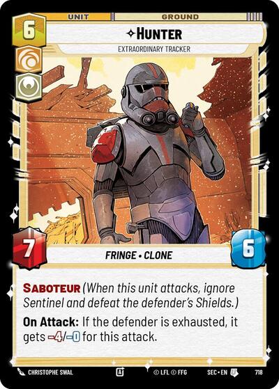 Hunter, Extraordinary Tracker (Foil) - Foil (Secrets of Power)(SEC-0718/1167)(U)