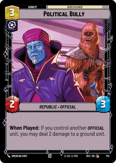 Political Bully (Foil) - Foil (Secrets of Power)(SEC-0751/1167)(C)