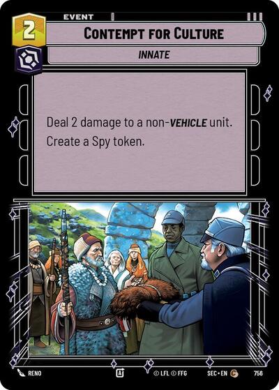Contempt for Culture (Foil) - Foil (Secrets of Power)(SEC-0756/1167)(C)