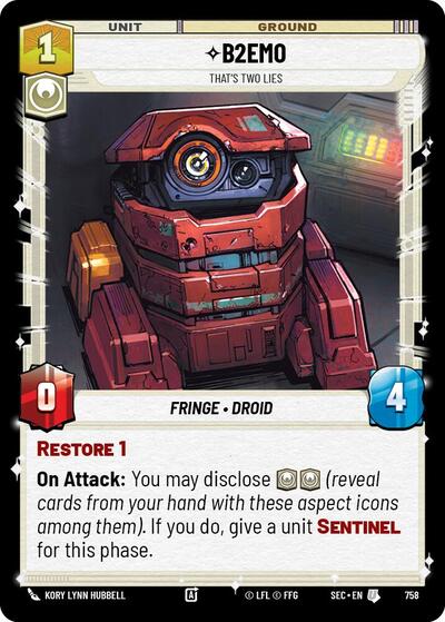 B2EMO, That's Two Lies (Foil) - Foil (Secrets of Power)(SEC-0758/1167)(U)