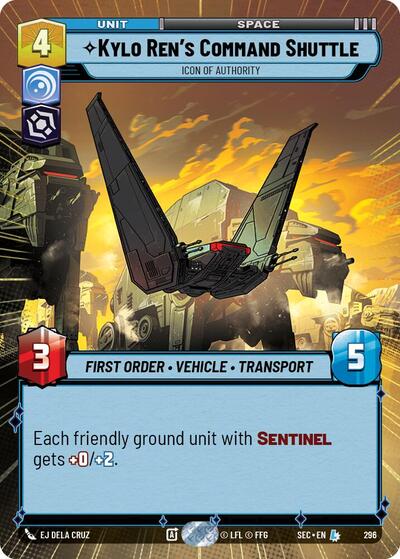 Kylo Ren's Command Shuttle, Icon of Authority (Hyperspace) (Secrets of Power)(SEC-0296/1167)(L)