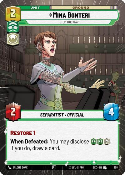 Mina Bonteri, Stop This War (Hyperspace) (Secrets of Power)(SEC-0358/1167)(U)