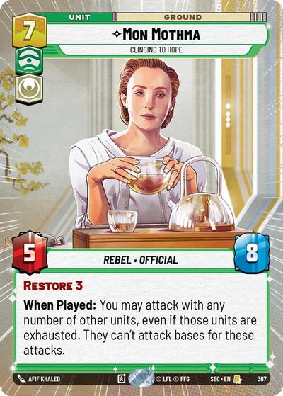 Mon Mothma, Clinging to Hope (Hyperspace) (Secrets of Power)(SEC-0367/1167)(R)