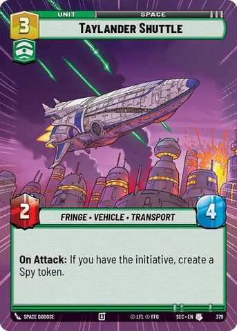 Taylander Shuttle (Hyperspace) (Secrets of Power)(SEC-0379/1167)(U)